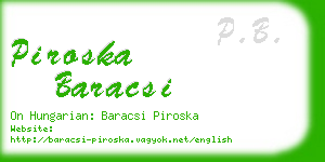 piroska baracsi business card